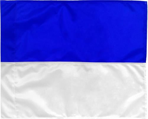 grensrechtersvlag 39 x 32 cm blauw / wit