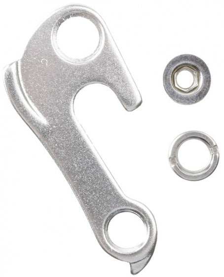 derailleurhanger aluminium 67 mm zilver