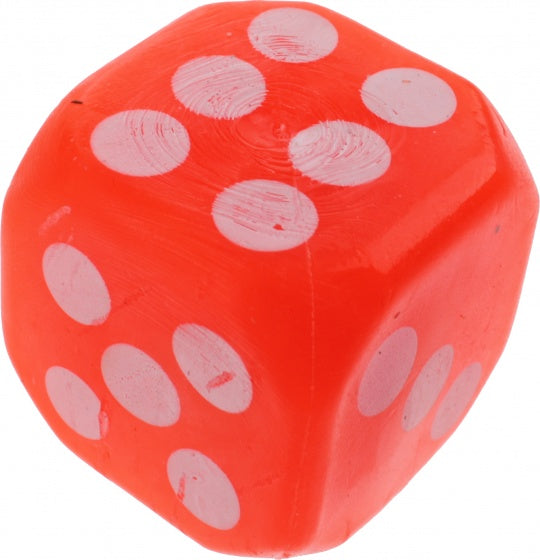 dobbelsteen met lichteffect 4 cm oranje