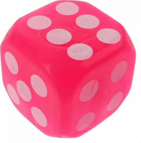dobbelsteen met lichteffect 4 cm roze