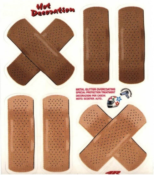 fietsstickers Band AID bruin