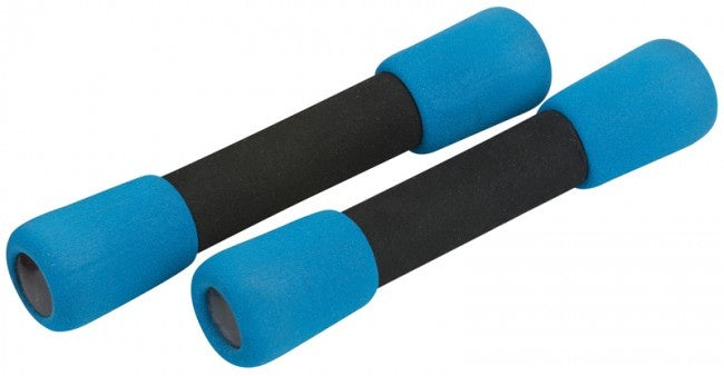 Handhalters soft grip 1 kg 2 stuks blauw/zwart