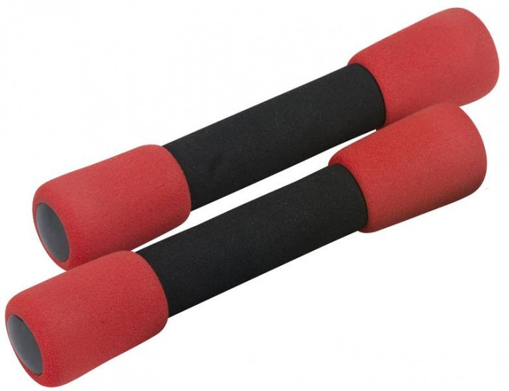 Handhalters soft grip 1 kg 2 stuks rood/zwart