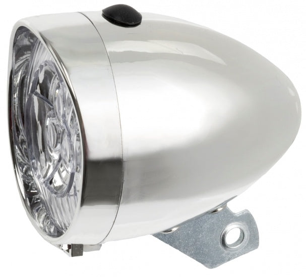 Koplamp LED batterij zilver