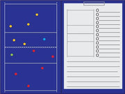 magnetisch coachbord volleybal met clip