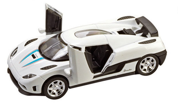 Metalen Sportwagen Momentum: 14 cm Wit