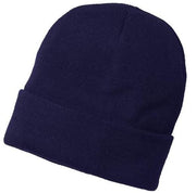 Muts dubbel fijn gebreid navy / donkerblauw