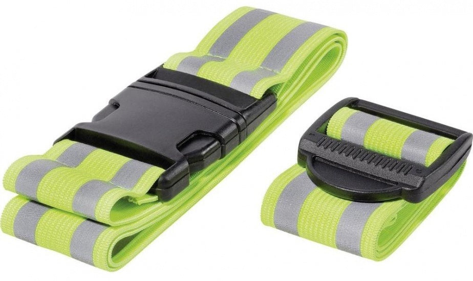 Reflecterende armband en riem geel one size