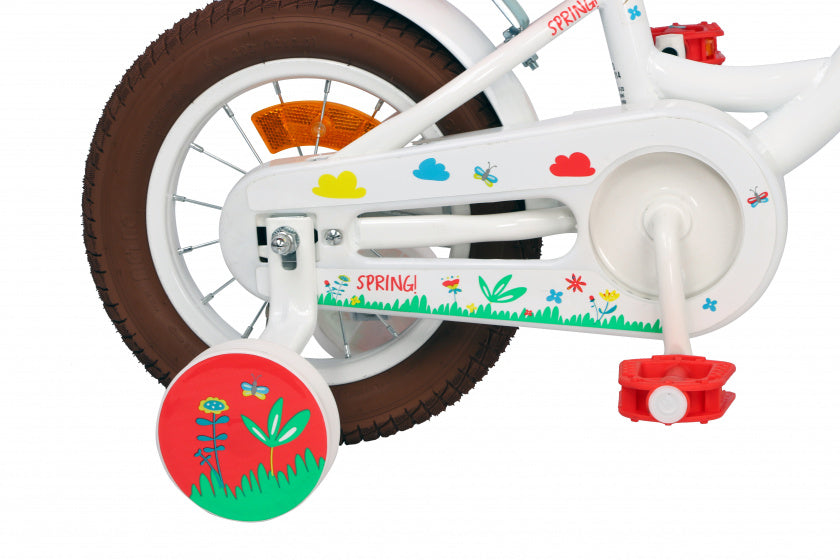 Spring 12 Inch 20 cm Meisjes Terugtraprem Wit