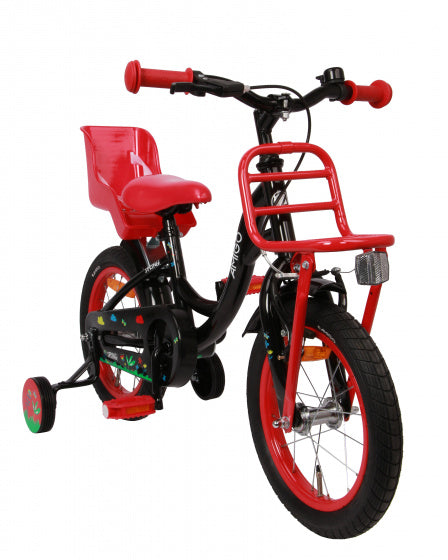 Spring 14 Inch 21 cm Meisjes Terugtraprem Zwart
