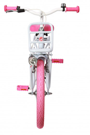 Spring 18 Inch 26 cm Meisjes Terugtraprem Wit/Roze
