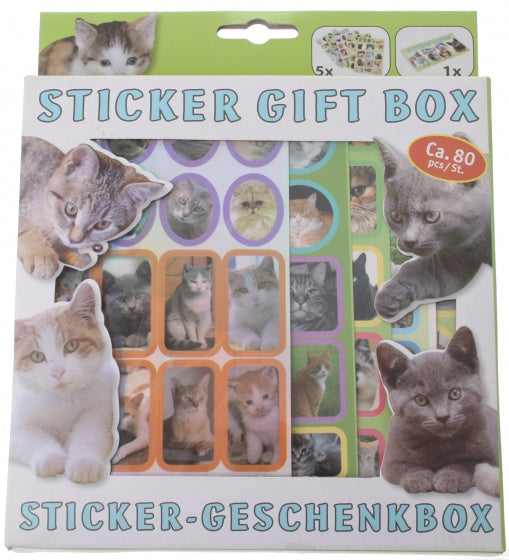 sticker geschenkdoos poezen 80-delig