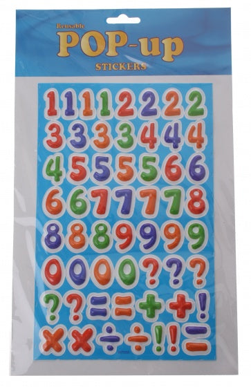 stickervel cijfers 64-delig