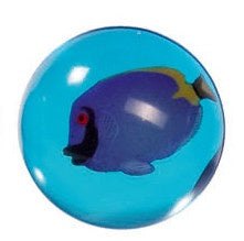 Stuiterbal Zeedieren: Platvis Blauw 45 mm