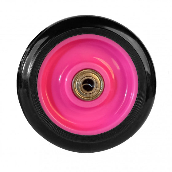 wielen stuntstep Wave 100 mm 82A PU zwart/roze 2 stuks