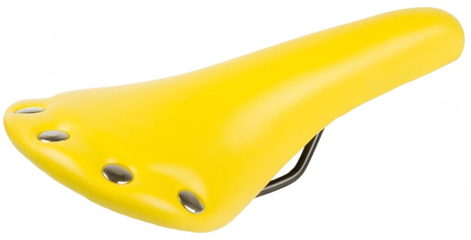 Zadel Race/Sport 278 X 153 mm Imitatie Leer Geel