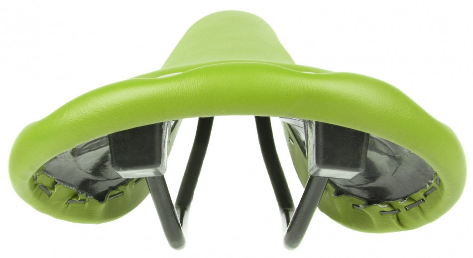 Zadel Race/Sport 278 X 153 mm Imitatie Leer Groen