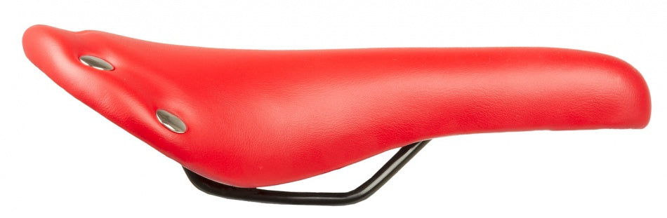 Zadel Race/Sport 278 X 153 mm Imitatie Leer Rood