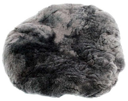 zadeldekje rok schapenvacht 24 cm grijs