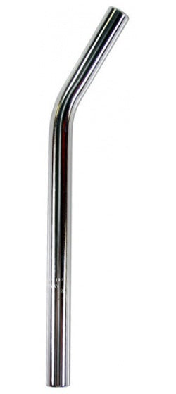 zadelpen gebogen BMX 25.4 x 360 mm staal zilver