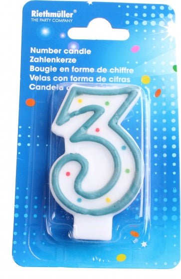 verjaardagskaarsje cijfer 3 blauw