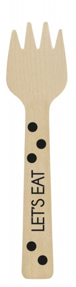 vork hout 16 cm 12 stuks zwart