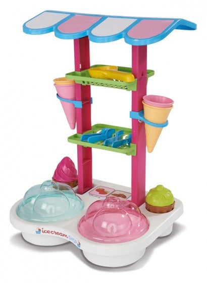 ijskraam speelset 46 cm 12-delig roze/wit