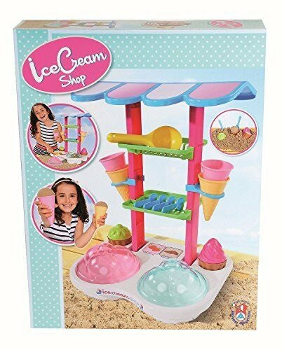 ijskraam speelset 46 cm 12-delig roze/wit