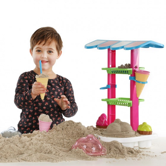 ijskraam speelset 46 cm 12-delig roze/wit