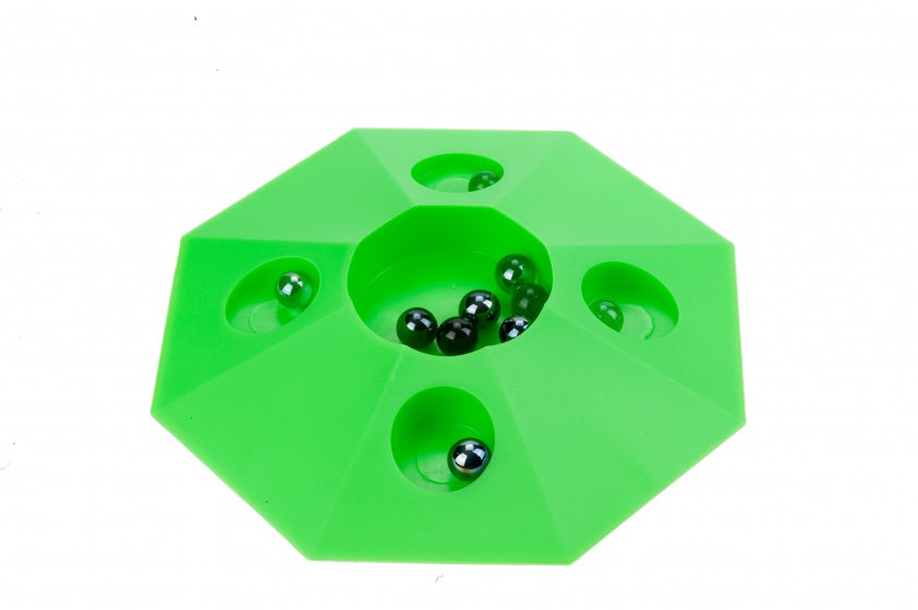 knikkerpot met knikkers 22 cm groen