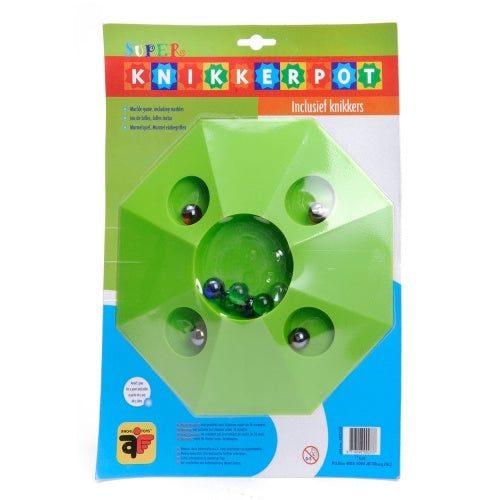 knikkerpot met knikkers 22 cm groen