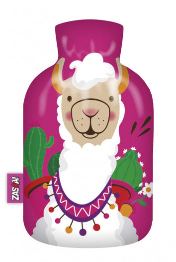 warmtekruik meisjes Llama 2 liter polyester roze