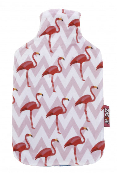 warmtekruiken flamingo 2 liter polyester roze