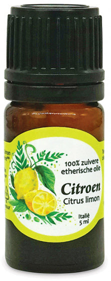 etherische olie Citroen 5 ml vegan transparant