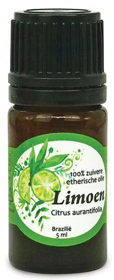 etherische olie Limoen 5 ml vegan groen/geel