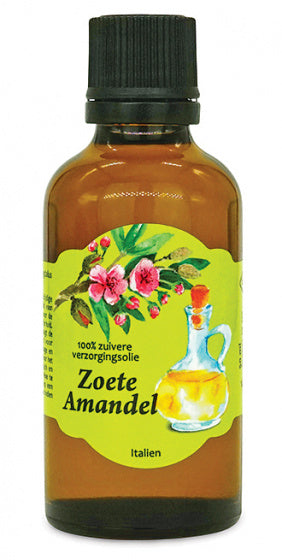 massageolie Zoete Amandel 50 ml plantaardig bruin