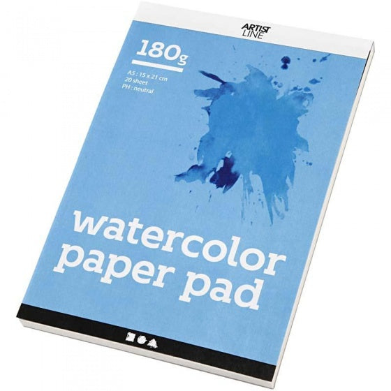 aquarelblok 20 stuks A5 180 gr
