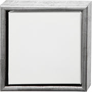 canvas met lijst 24 x 24 cm zilver