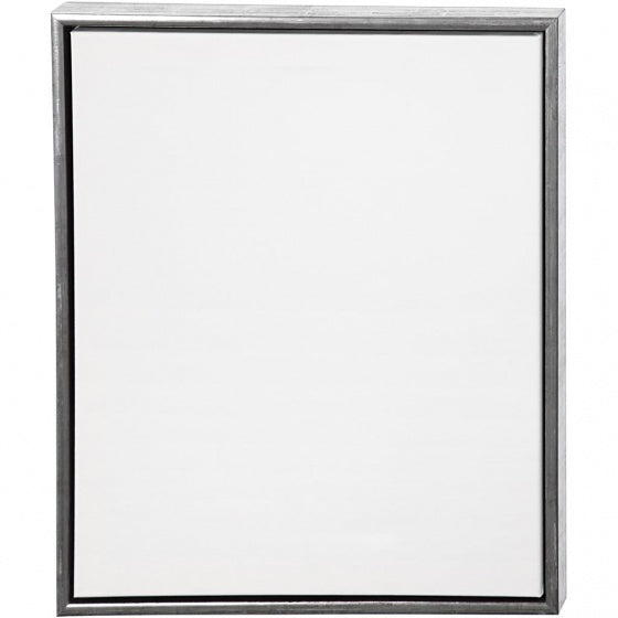 canvas met lijst 54 x 64 cm zilver