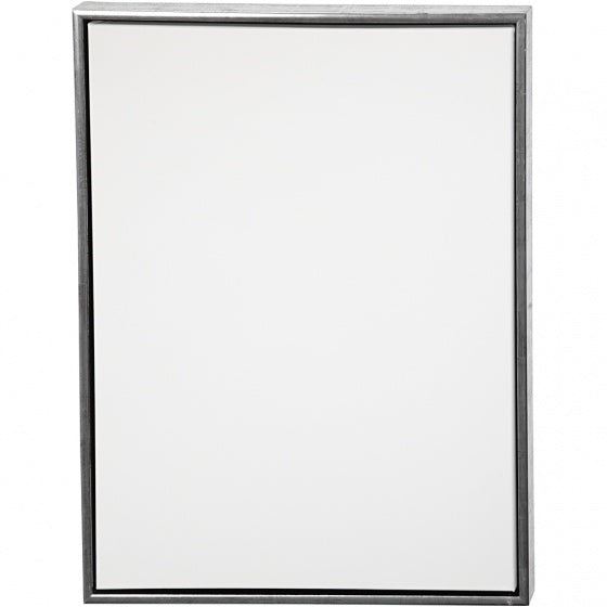 canvas met lijst 64 x 84 cm zilver