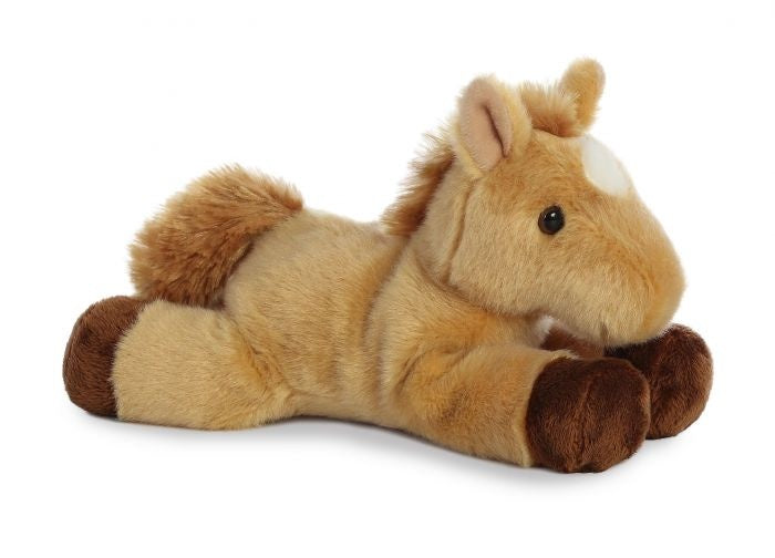 knuffel Mini Flopsie Prancer paard lichtbruin 20