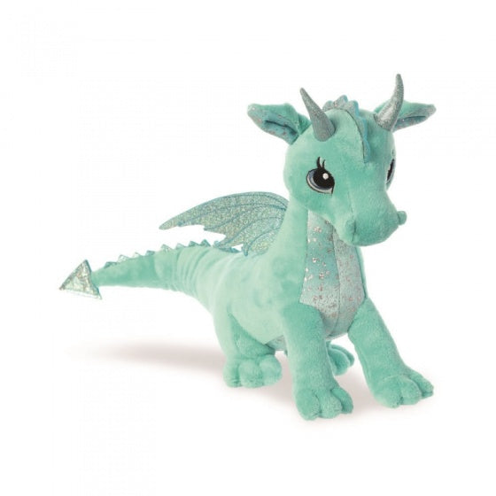 knuffel Sparkle Tales Willow draak aqua 30
