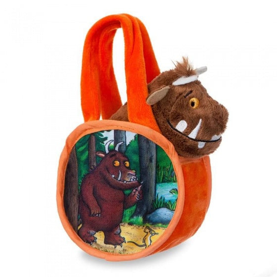 knuffelgruffalo in tas 13 cm oranje/bruin