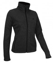 Outdoorjack Fleece Dames Zwart/Grijs Maat XXL (44)