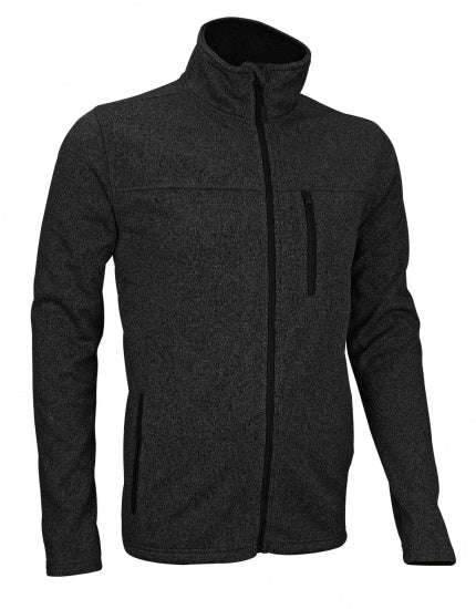 Outdoorjack Fleece Heren Donkergrijs/Zwart Maat L