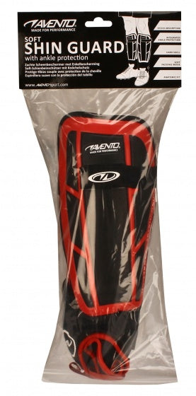 Scheenbeschermers Pro-Style Soft rood/zwart maat L