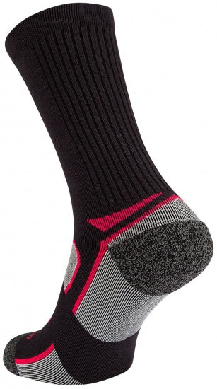 Sportsokken Dames 2-pack grijs/fuchsia maat 39/42