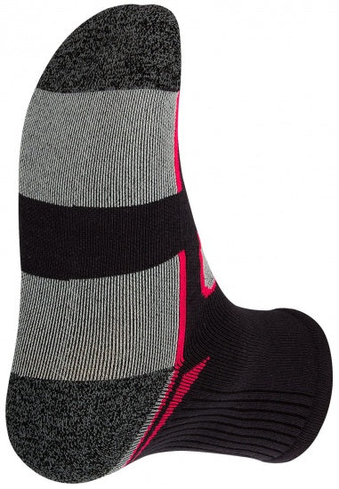 Sportsokken Dames 2-pack grijs/fuchsia maat 35/38
