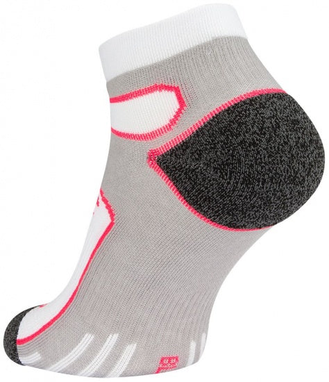 Enkelsokken dames 2-pack wit/roze maat 35/38