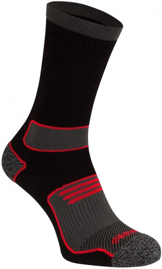 Sportsokken Heren 2-pack zwart/rood maat 35/38
